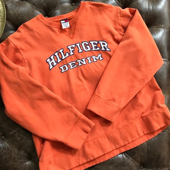 tommy jeans orange hoodie